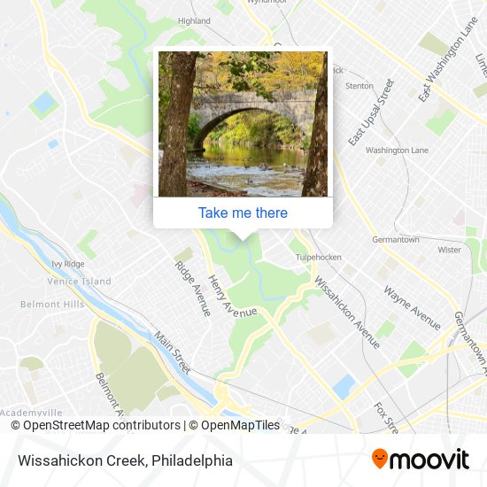 Wissahickon Creek map