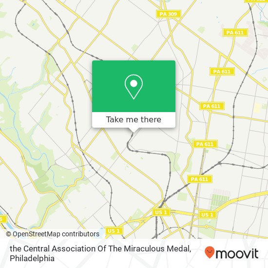 Mapa de the Central Association Of The Miraculous Medal