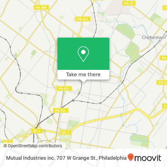 Mapa de Mutual Industries inc. 707 W Grange St.