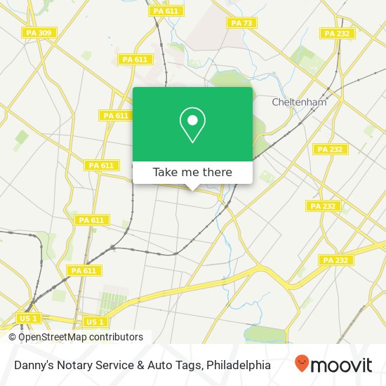 Danny's Notary Service & Auto Tags map