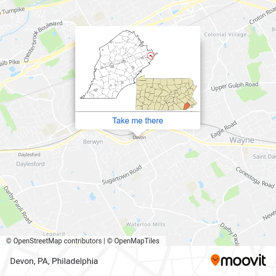 Devon, PA map