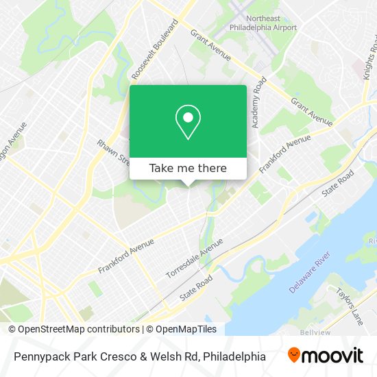 Mapa de Pennypack Park Cresco & Welsh Rd