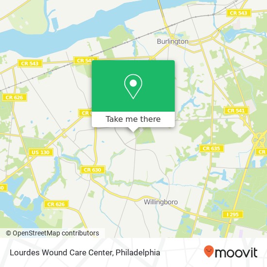 Lourdes Wound Care Center map