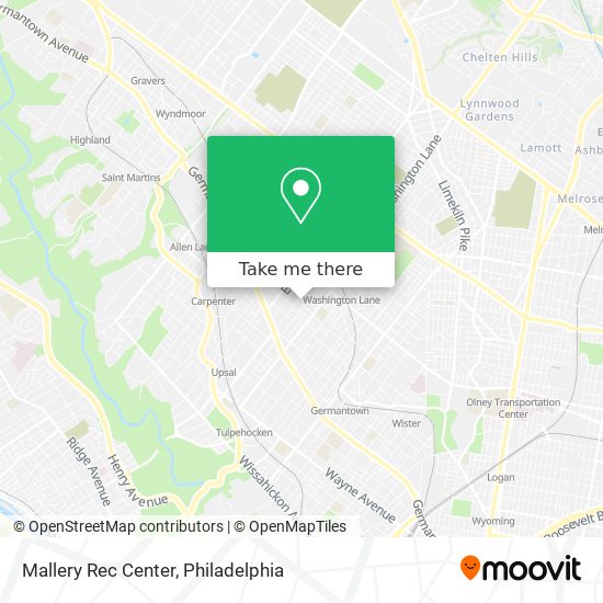 Mapa de Mallery Rec Center