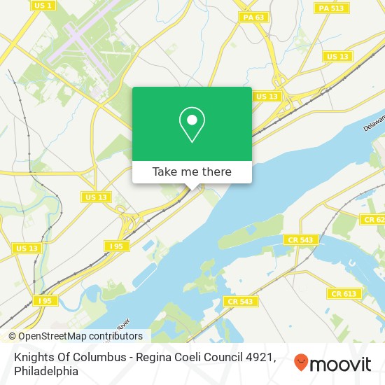 Knights Of Columbus - Regina Coeli Council 4921 map