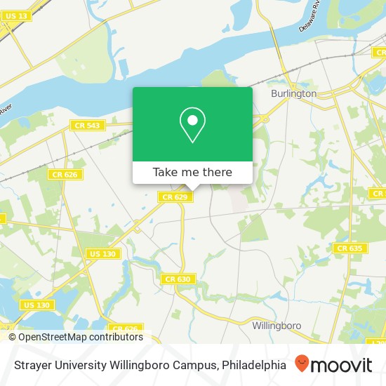 Strayer University Willingboro Campus map