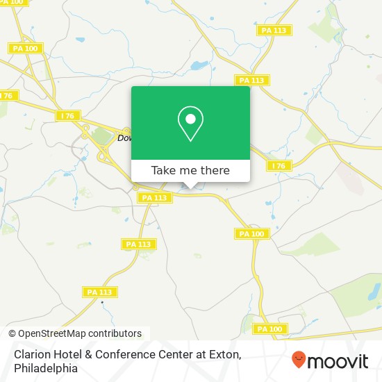 Clarion Hotel & Conference Center at Exton map