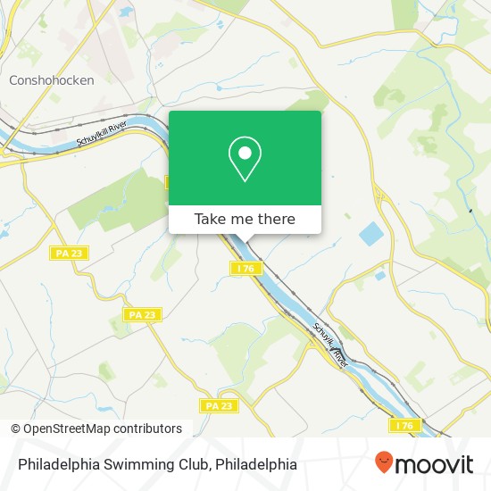 Philadelphia Swimming Club map