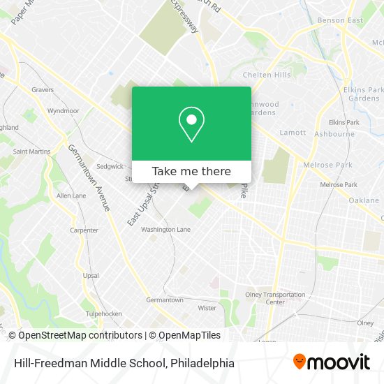 Hill-Freedman Middle School map