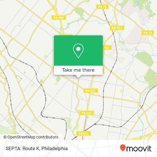 SEPTA: Route K map