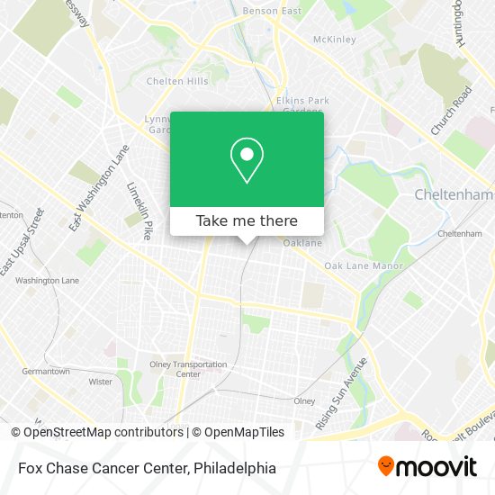 Fox Chase Cancer Center map