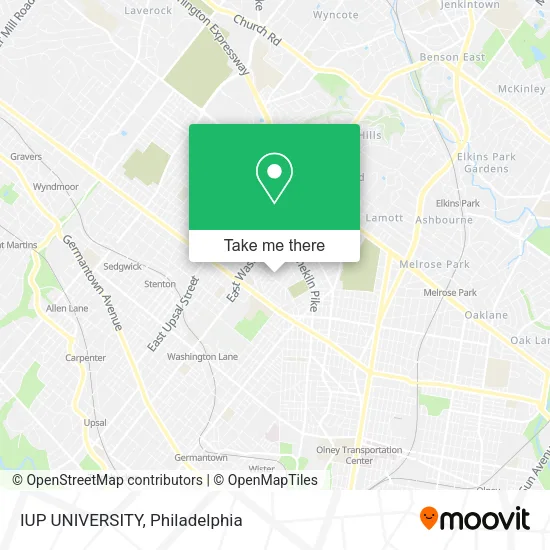IUP UNIVERSITY map