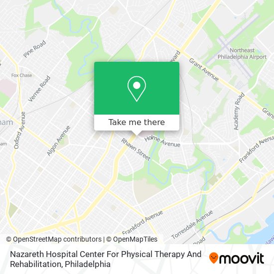 Nazareth Hospital Center For Physical Therapy And Rehabilitation map