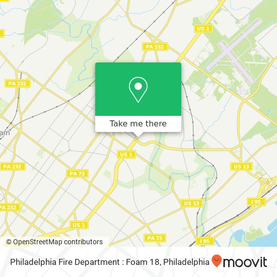 Philadelphia Fire Department : Foam 18 map