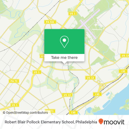 Robert Blair Pollock Elementary School map