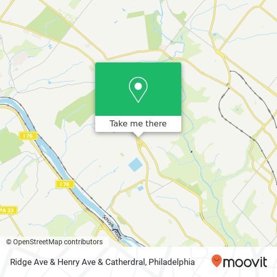Ridge Ave & Henry Ave & Catherdral map
