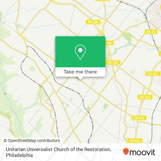 Unitarian Universalist Church of the Restoration map