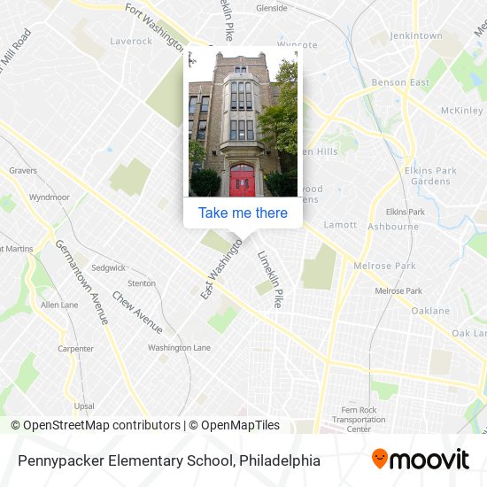 Pennypacker Elementary School map