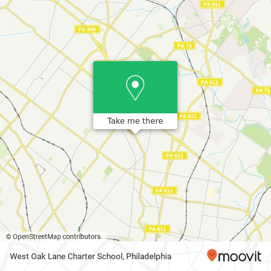 Mapa de West Oak Lane Charter School