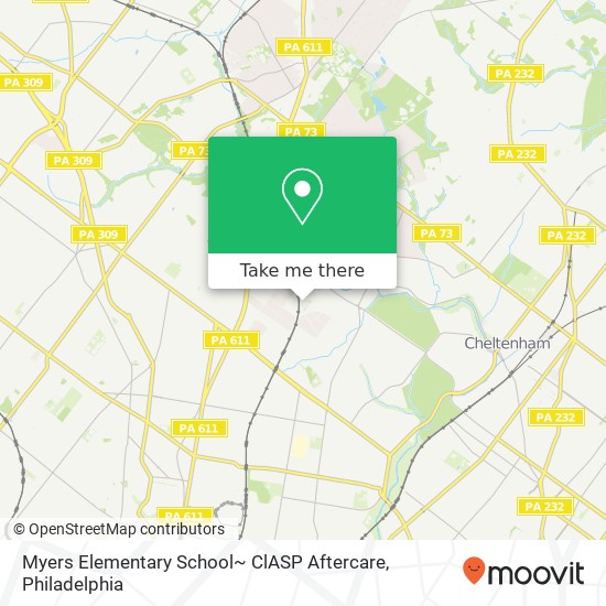 Mapa de Myers Elementary School~ ClASP Aftercare