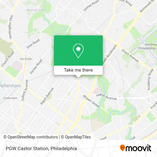 PGW Castor Station map