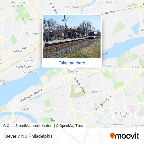 Mapa de Beverly, NJ