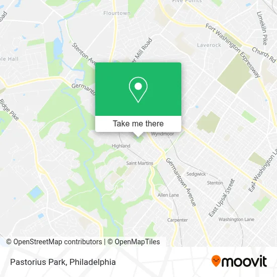Pastorius Park map