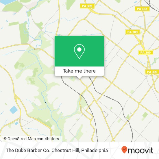 Mapa de The Duke Barber Co. Chestnut Hill