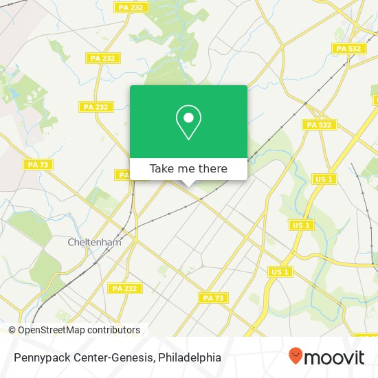 Mapa de Pennypack Center-Genesis