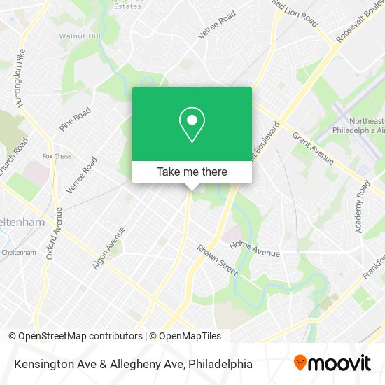 Mapa de Kensington Ave & Allegheny Ave