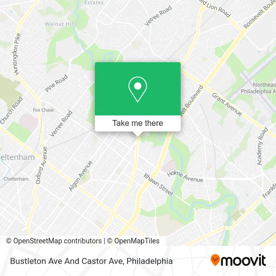 Bustleton Ave And Castor Ave map