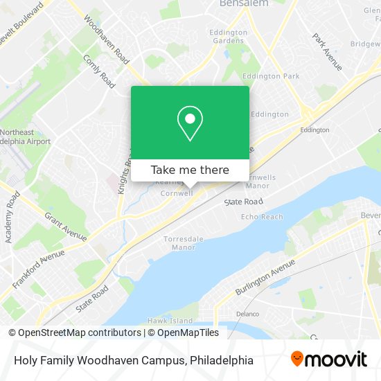 Holy Family Woodhaven Campus map