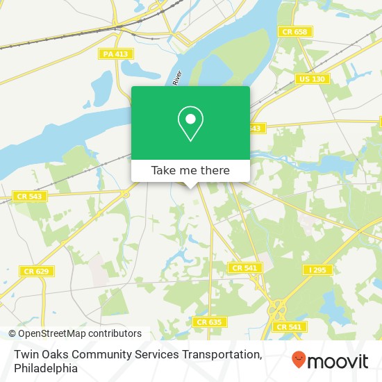 Mapa de Twin Oaks Community Services Transportation