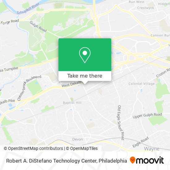 Mapa de Robert A. DiStefano Technology Center