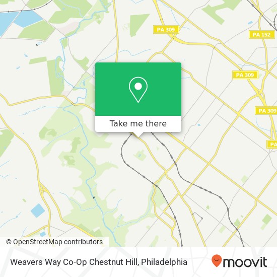 Weavers Way Co-Op Chestnut Hill map