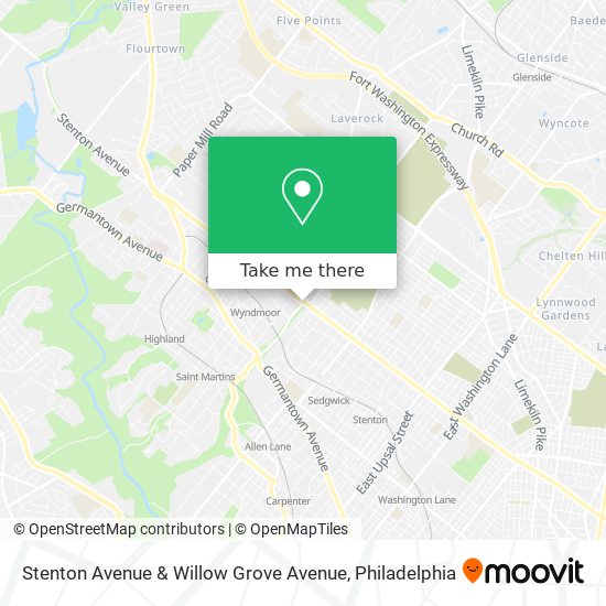 Mapa de Stenton Avenue & Willow Grove Avenue