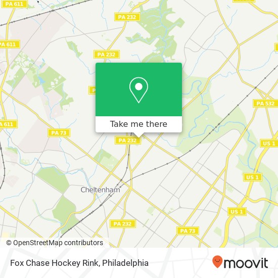 Mapa de Fox Chase Hockey Rink