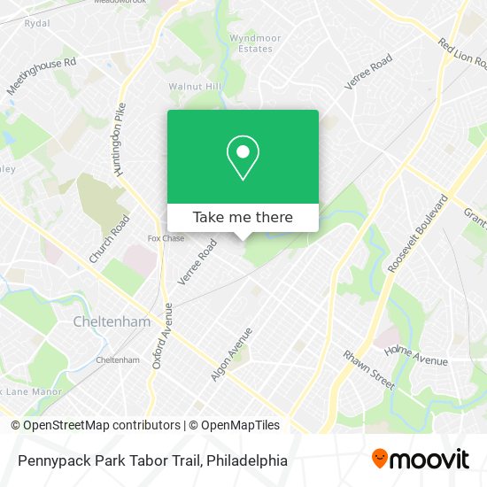 Pennypack Park Tabor Trail map