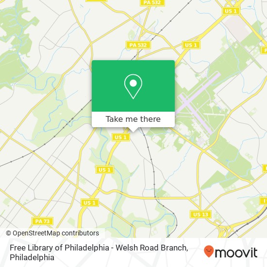 Free Library of Philadelphia - Welsh Road Branch map