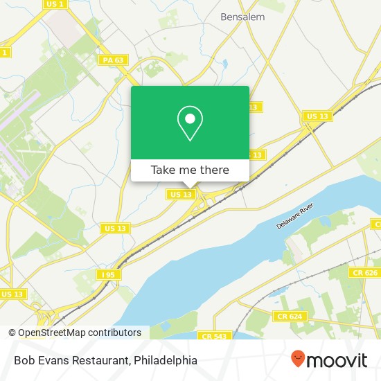 Bob Evans Restaurant map