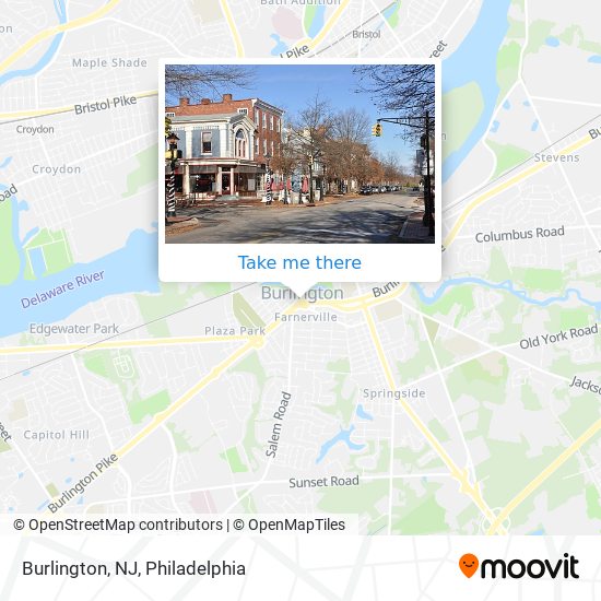 Mapa de Burlington, NJ