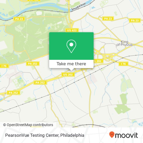 Mapa de PearsonVue Testing Center