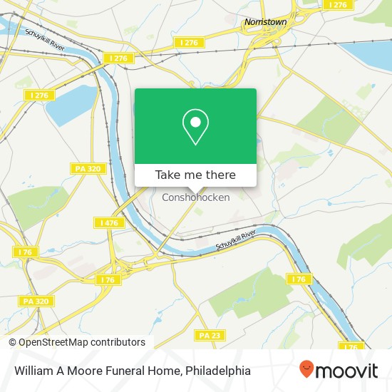 William A Moore Funeral Home map