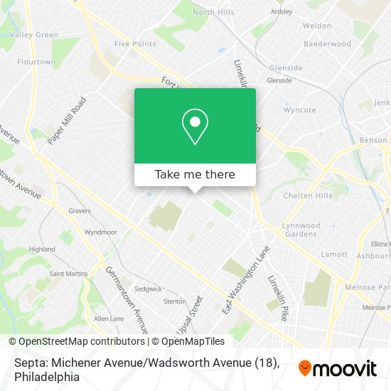 Mapa de Septa: Michener Avenue / Wadsworth Avenue (18)