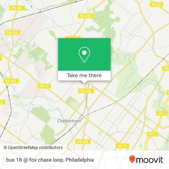 bus 18 @ fox chase loop map