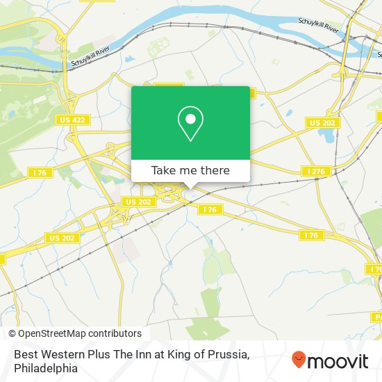 Best Western Plus The Inn at King of Prussia map