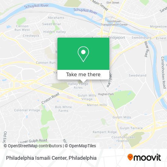 Philadelphia Ismaili Center map