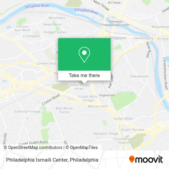 Philadelphia Ismaili Center map