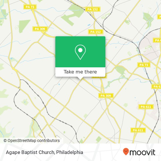 Mapa de Agape Baptist Church