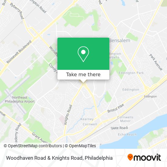 Woodhaven Road & Knights Road map